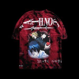 Civil Regime X Death Note Oversized Tee in Lava Wash - Large